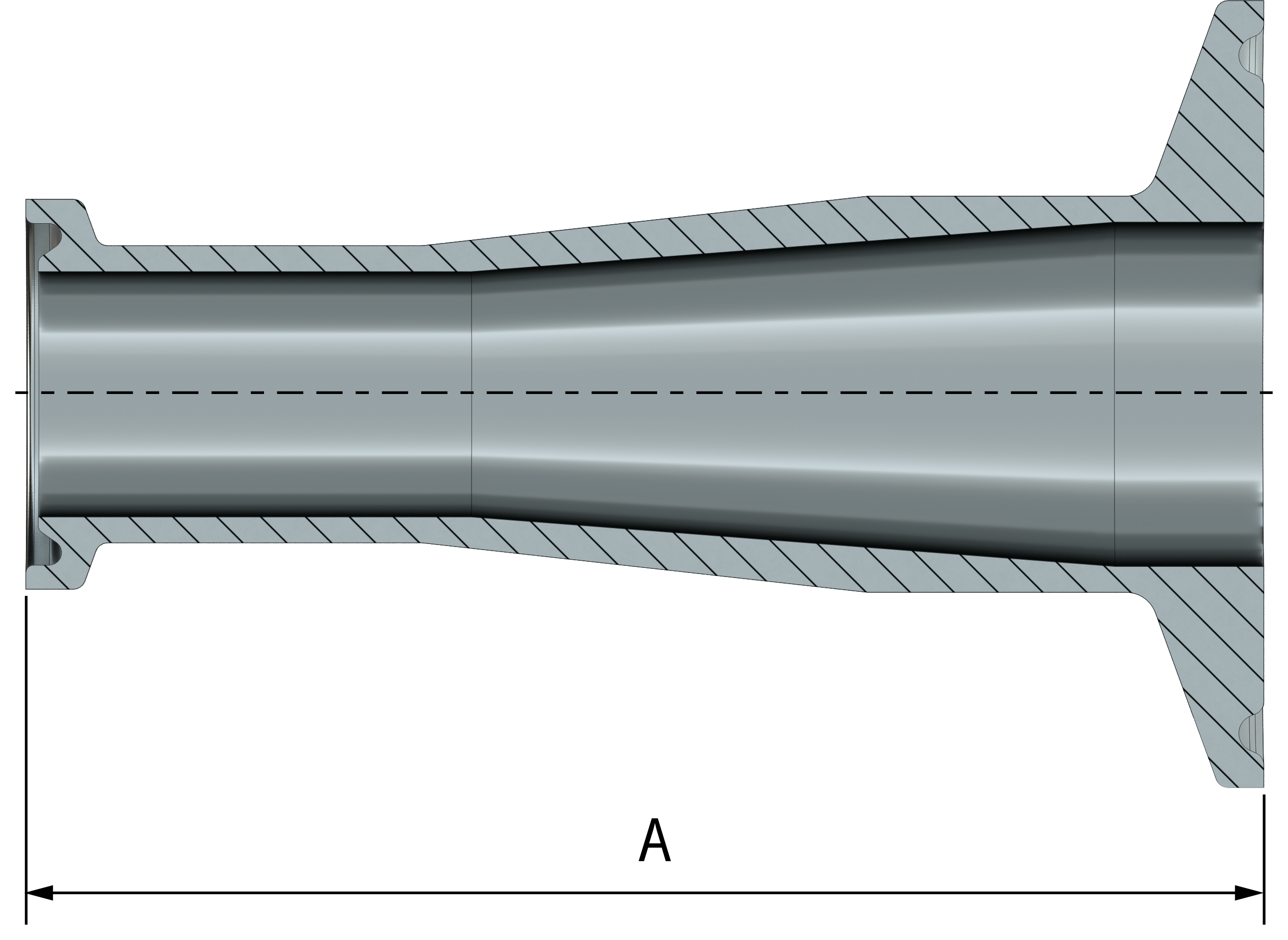 <center> 4.1.3-3 (DT-21) ASME BPE SF1 <br> Réduction concentrique TC/TC – Image 3