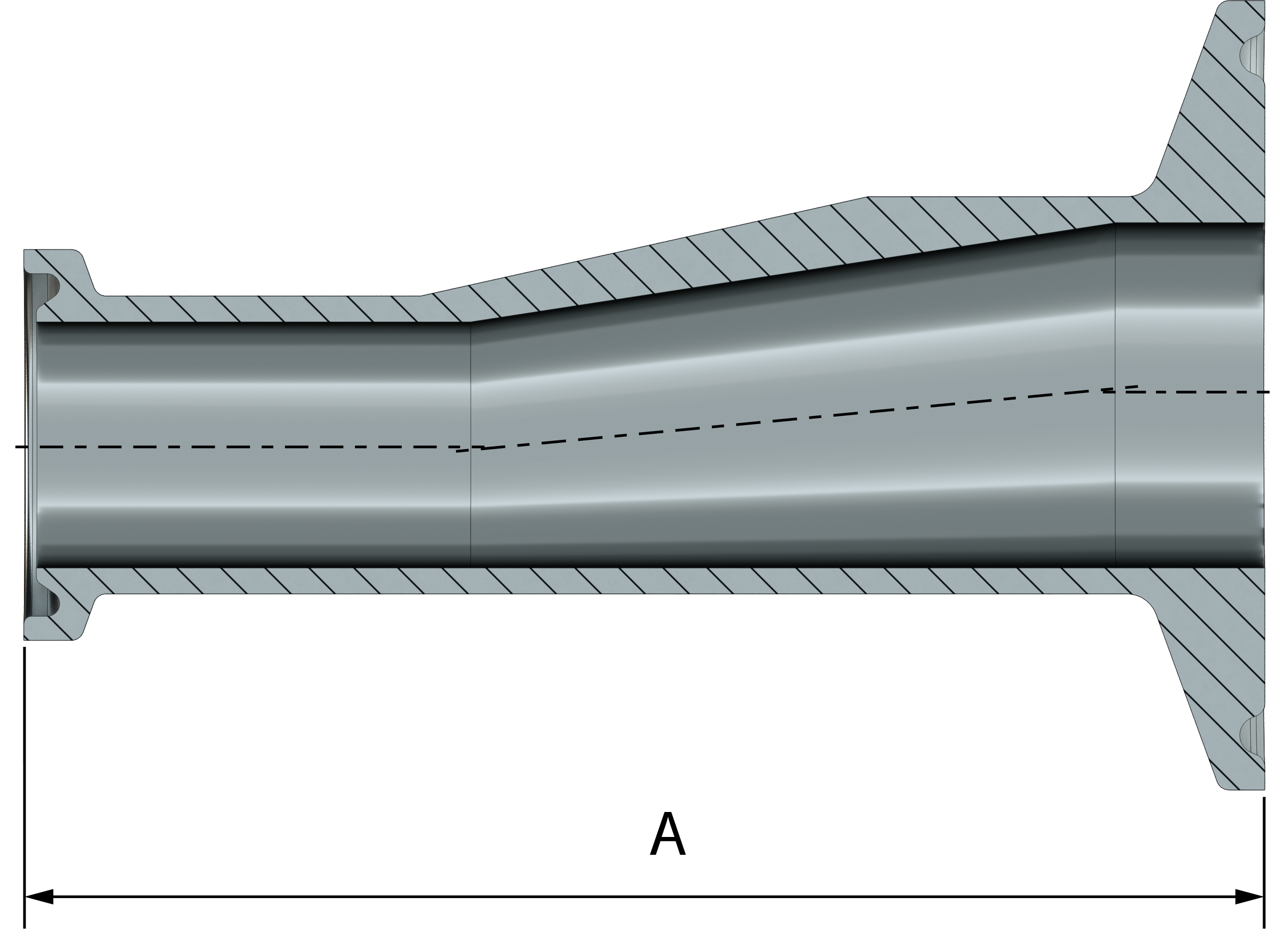 <center> 4.1.3-3 (DT-21) ASME BPE SF1 <br> Réduction excentrique TC/TC – Image 3