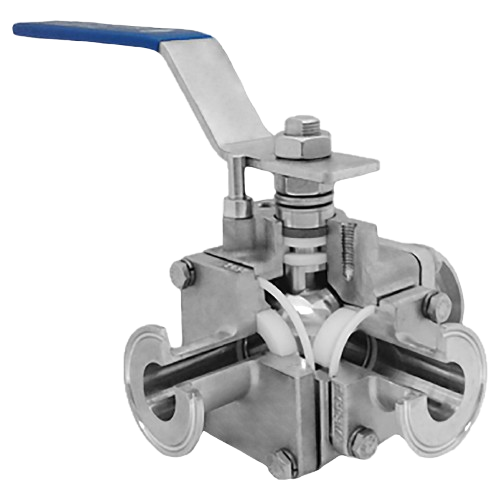 <center> Vannes à boisseau multiport <br> sanitaire 3, 4 et 5 voies IMI PBM