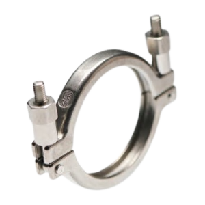 Collier clamp SH 316L double vis écrous hexagonaux